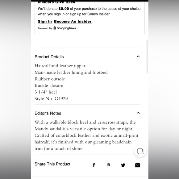 COACH Mandy Sandal - Picture 11 of 11